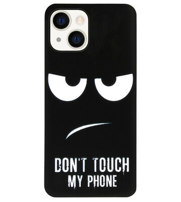 ADEL Siliconen Back Cover Softcase Hoesje voor iPhone 14 - Don't Touch My Phone