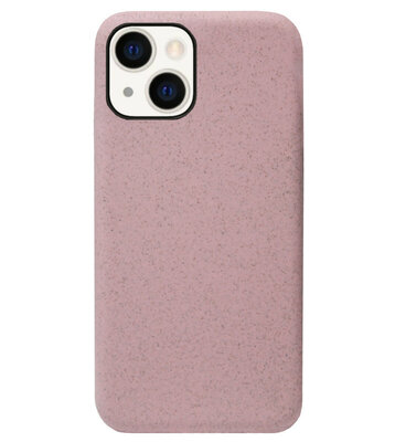 ADEL Tarwe Stro TPU Back Cover Softcase Hoesje voor iPhone 14 - Duurzaam Afbreekbaar Milieuvriendelijk Roze