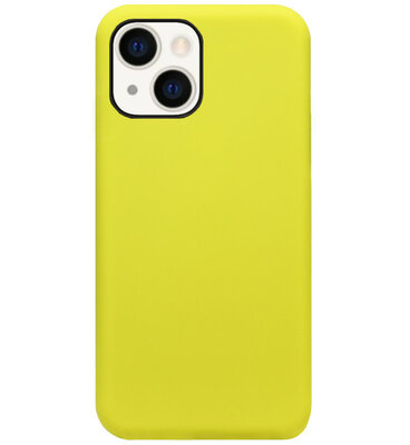 ADEL Premium Siliconen Back Cover Softcase Hoesje voor iPhone 14 - Geel