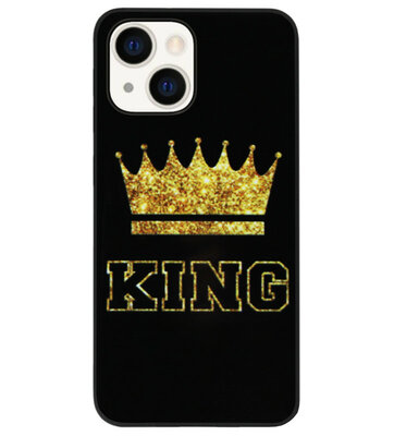 ADEL Siliconen Back Cover Softcase Hoesje voor iPhone 14 - King Koning