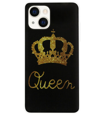 ADEL Siliconen Back Cover Softcase Hoesje voor iPhone 14 - Queen Koningin