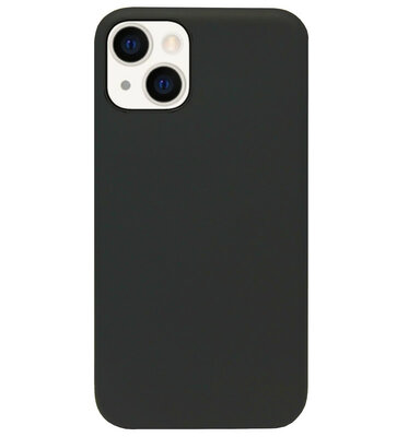 ADEL Siliconen Back Cover Softcase Hoesje voor iPhone 14 - Zwart