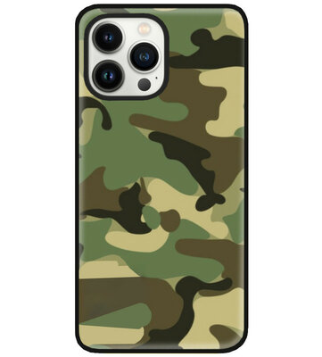 ADEL Siliconen Back Cover Softcase Hoesje voor iPhone 14 Pro - Camouflage