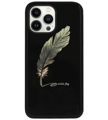 ADEL Siliconen Back Cover Softcase Hoesje voor iPhone 14 Pro - Veer