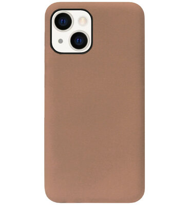 ADEL Siliconen Back Cover Softcase Hoesje voor iPhone 14 Pro - Bruin
