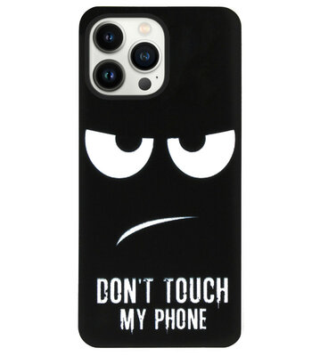 ADEL Siliconen Back Cover Softcase Hoesje voor iPhone 14 Pro - Don't Touch My Phone