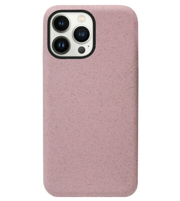 ADEL Tarwe Stro TPU Back Cover Softcase Hoesje voor iPhone 14 Pro - Duurzaam Afbreekbaar Milieuvriendelijk Roze