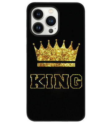 ADEL Siliconen Back Cover Softcase Hoesje voor iPhone 14 Pro - King Koning