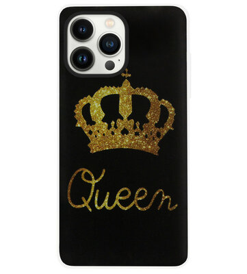 ADEL Siliconen Back Cover Softcase Hoesje voor iPhone 14 Pro - Queen Koningin