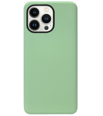ADEL Premium Siliconen Back Cover Softcase Hoesje voor iPhone 14 Pro - Lichtgroen