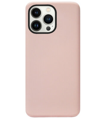 ADEL Premium Siliconen Back Cover Softcase Hoesje voor iPhone 14 Pro - Lichtroze