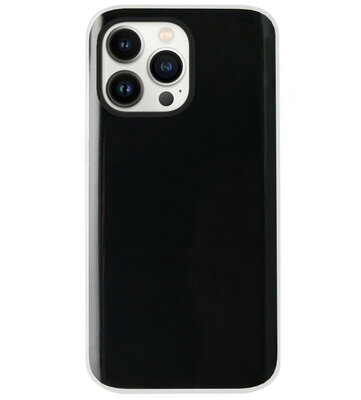 ADEL Siliconen Back Cover Softcase Hoesje voor iPhone 14 Pro - Doorzichtig Transparant