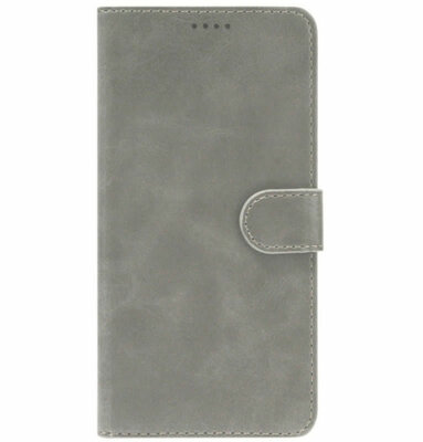LC.IMEEKE Kunstleren Book Case Portemonnee Pasjes Hoesje voor iPhone 14 Pro Max - Grijs