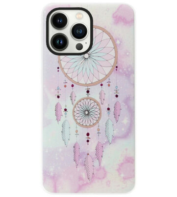 ADEL Siliconen Back Cover Softcase Hoesje voor iPhone 14 Pro Max - Dromenvanger Kleur