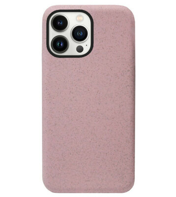 ADEL Tarwe Stro TPU Back Cover Softcase Hoesje voor iPhone 14 Pro Max - Duurzaam Afbreekbaar Milieuvriendelijk Roze