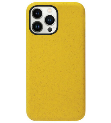 ADEL Tarwe Stro TPU Back Cover Softcase Hoesje voor iPhone 14 Pro Max - Duurzaam Afbreekbaar Milieuvriendelijk Geel