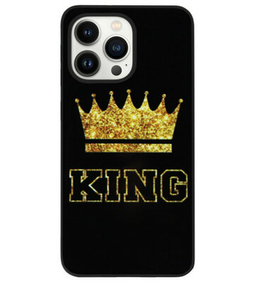 ADEL Siliconen Back Cover Softcase Hoesje voor iPhone 14 Pro Max - King Koning