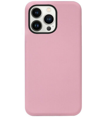 ADEL Siliconen Back Cover Softcase Hoesje voor iPhone 14 Pro Max - Roze