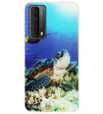 ADEL Siliconen Back Cover Softcase Hoesje voor Huawei P Smart 2021 - Schildpad