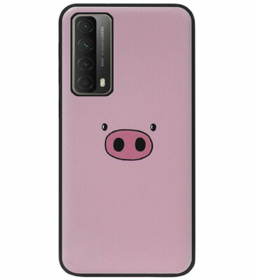 ADEL Siliconen Back Cover Softcase Hoesje voor Huawei P Smart 2021 - Biggetje
