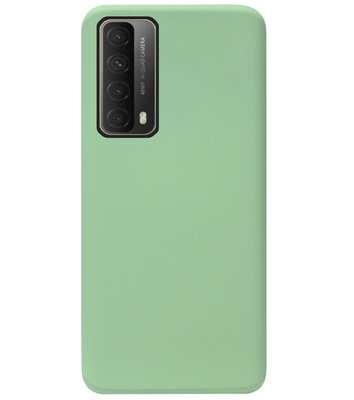 ADEL Premium Siliconen Back Cover Softcase Hoesje voor Huawei P Smart 2021 - Lichtgroen