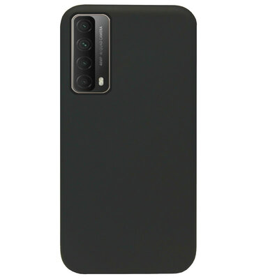 ADEL Siliconen Back Cover Softcase Hoesje voor Huawei P Smart 2021 - Zwart