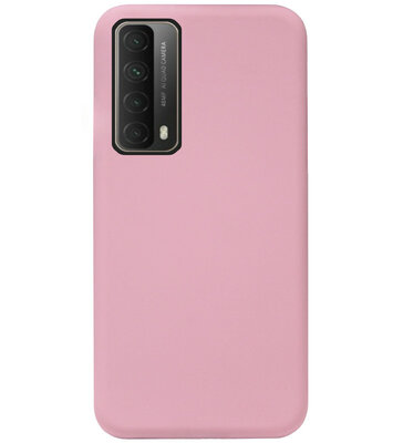 ADEL Siliconen Back Cover Softcase Hoesje voor Huawei P Smart 2021 - Roze