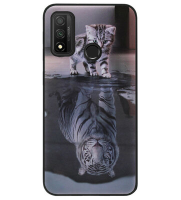 ADEL Siliconen Back Cover Softcase Hoesje voor Huawei P Smart 2020 - Poezen Schaduw Tijger