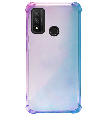 ADEL Siliconen Back Cover Softcase Hoesje voor Huawei P Smart 2020 - Kleurovergang Blauw Paars