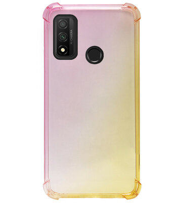 ADEL Siliconen Back Cover Softcase Hoesje voor Huawei P Smart 2020 - Kleurovergang Roze Geel