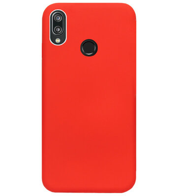 ADEL Siliconen Back Cover Softcase Hoesje voor Huawei P Smart 2019 - Rood