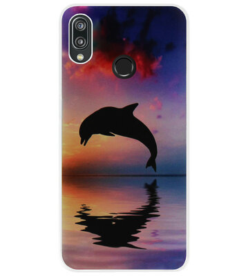 ADEL Kunststof Back Cover Hardcase Hoesje voor Huawei P Smart 2019 - Dolfijn