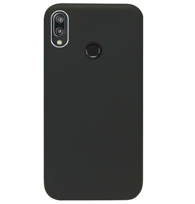 ADEL Siliconen Back Cover Softcase Hoesje voor Huawei P Smart 2019 - Zwart