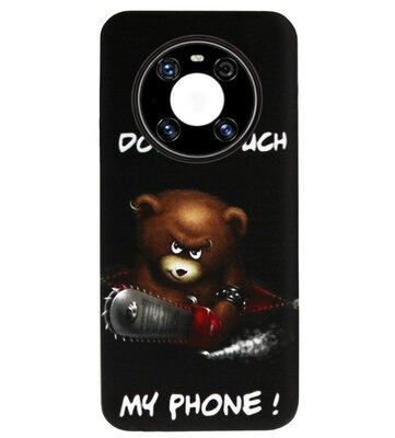 ADEL Siliconen Back Cover Softcase Hoesje voor Huawei Mate 40 Pro - Don't Touch My Phone Beren