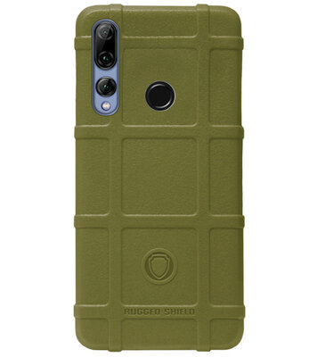 RUGGED SHIELD Rubber Bumper Case Hoesje voor Huawei P Smart Plus 2019 - Groen