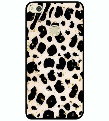 ADEL Siliconen Back Cover Softcase Hoesje voor Huawei P8 Lite (2017) - Luipaard Bling Glitter