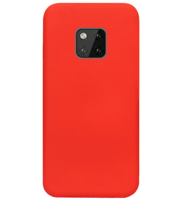 ADEL Siliconen Back Cover Softcase Hoesje voor Huawei Mate 20 Pro - Rood