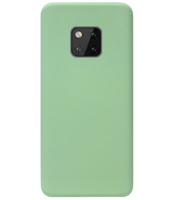 ADEL Premium Siliconen Back Cover Softcase Hoesje voor Huawei Mate 20 Pro - Lichtgroen