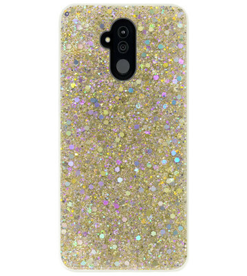 ADEL Premium Siliconen Back Cover Softcase Hoesje voor Huawei Mate 20 Lite - Bling Bling Glitter Goud