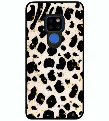 ADEL Siliconen Back Cover Softcase Hoesje voor Huawei Mate 20 - Luipaard Bling Glitter