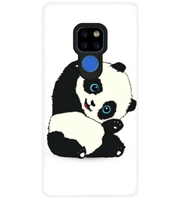 ADEL Siliconen Back Cover Softcase Hoesje voor Huawei Mate 20 - Panda Liggend