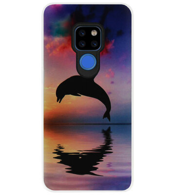 ADEL Kunststof Back Cover Hardcase Hoesje voor Huawei Mate 20 - Dolfijn