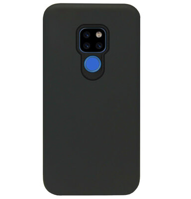 ADEL Siliconen Back Cover Softcase Hoesje voor Huawei Mate 20 - Zwart
