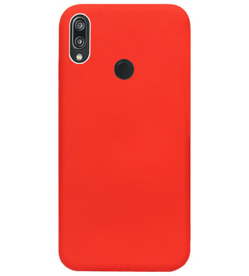 ADEL Siliconen Back Cover Softcase Hoesje voor Huawei Y7 (2019) - Rood