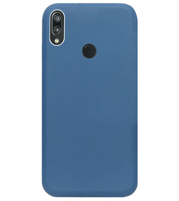 ADEL Premium Siliconen Back Cover Softcase Hoesje voor Huawei Y7 (2019) - Blauw