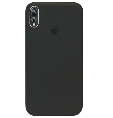 ADEL Siliconen Back Cover Softcase Hoesje voor Huawei Y7 (2019) - Zwart