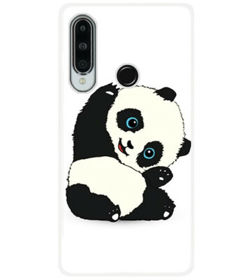 ADEL Siliconen Back Cover Softcase Hoesje voor Huawei Y6p - Panda Liggend