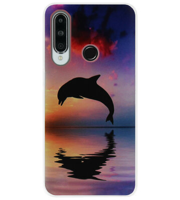 ADEL Kunststof Back Cover Hardcase Hoesje voor Huawei Y6p - Dolfijn