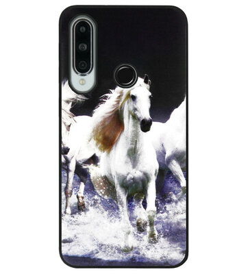 ADEL Siliconen Back Cover Softcase Hoesje voor Huawei Y6p - Paarden