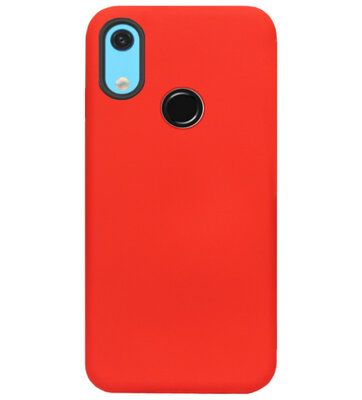 ADEL Siliconen Back Cover Softcase Hoesje voor Huawei Y6 (2019) - Rood